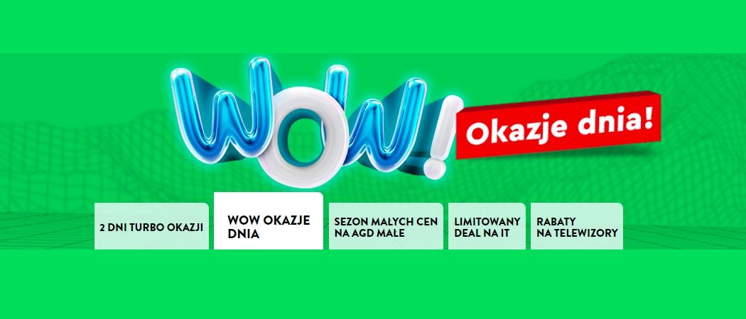 Promocja WOW OKAZJE DNIA! w Ole Ole - kup jeszcze taniej promocyjne RTV!
