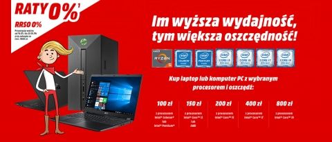 Promocja na laptopy i komputery w Media Markt