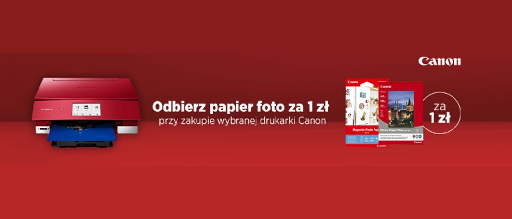 Promocja CANON w RTV EURO AGD - kup promocyjną drukarkę i zyskaj papier foto za 1 zł!