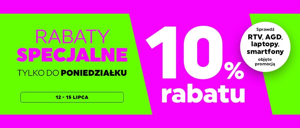 Kup promocyjny sprzęt z dodatkowym rabatem w promocji "Rabaty specjalne" w Neonet!