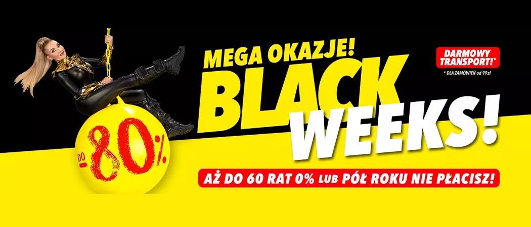 Promocja MEGA OKAZJE BLACK WEEKS w Media Expert - kup jeszcze taniej promocyjne RTV!