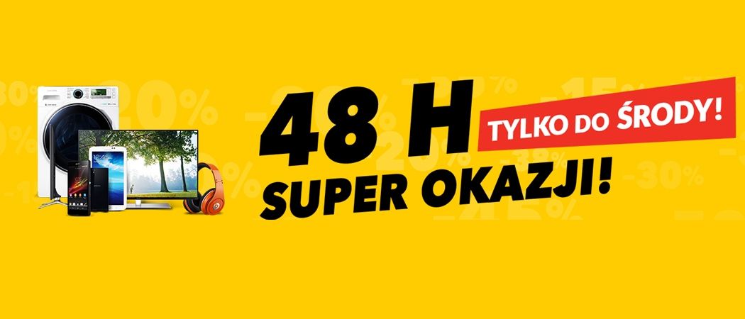 Kup promocyjny sprzęt z dodatkową zniżką w promocji "48 godzin super okazji" w RTV EURO AGD!