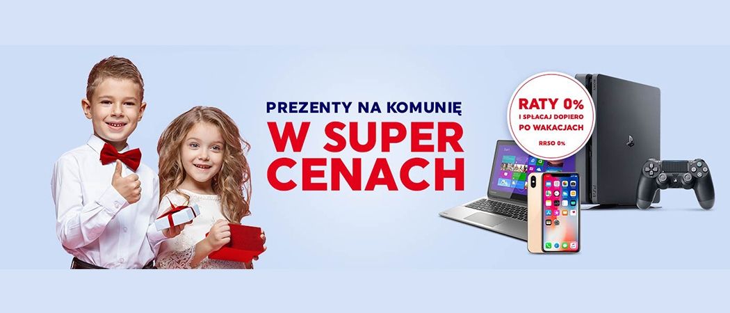 Promocja "Prezenty na komunię w super cenach" w Neonet - kup wybrany sprzęt z dodatkowym rabatem!