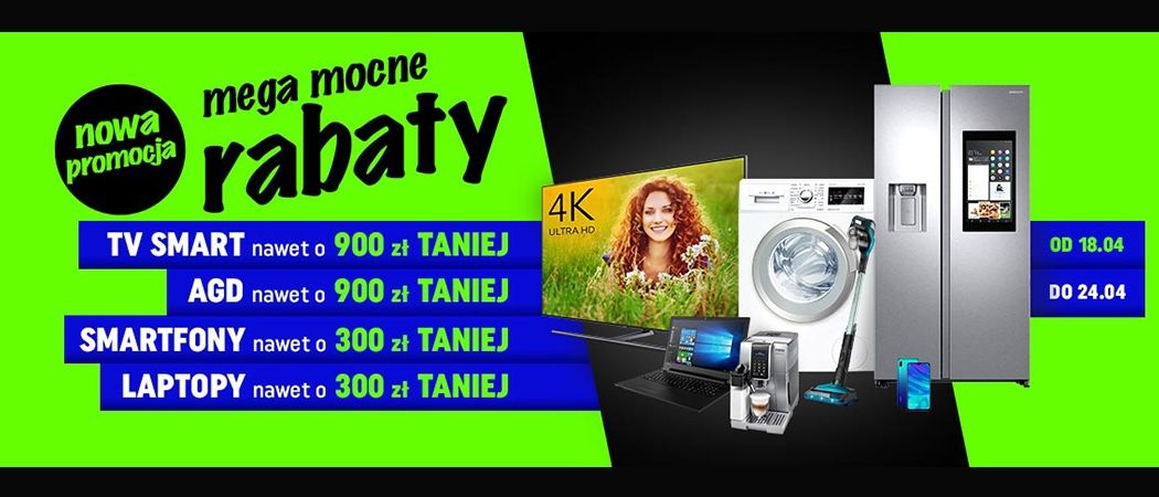 Kup wybrany sprzęt nawet do 900 zł taniej w promocji "Mega mocne rabaty" w Neonet!