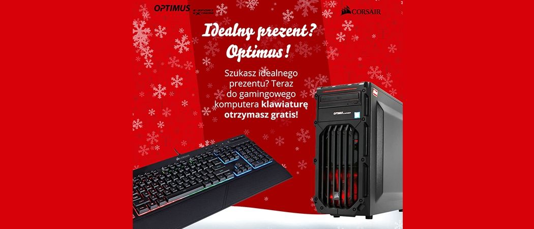 Promocja na komputery gamingowe OPTIMUS - kup promocyjny komputer OPTIMUS i zyskaj w prezencie klawiaturę!