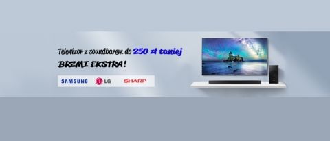 Promocja na telewizory z tańszym soundbarem w RTV EURO AGD