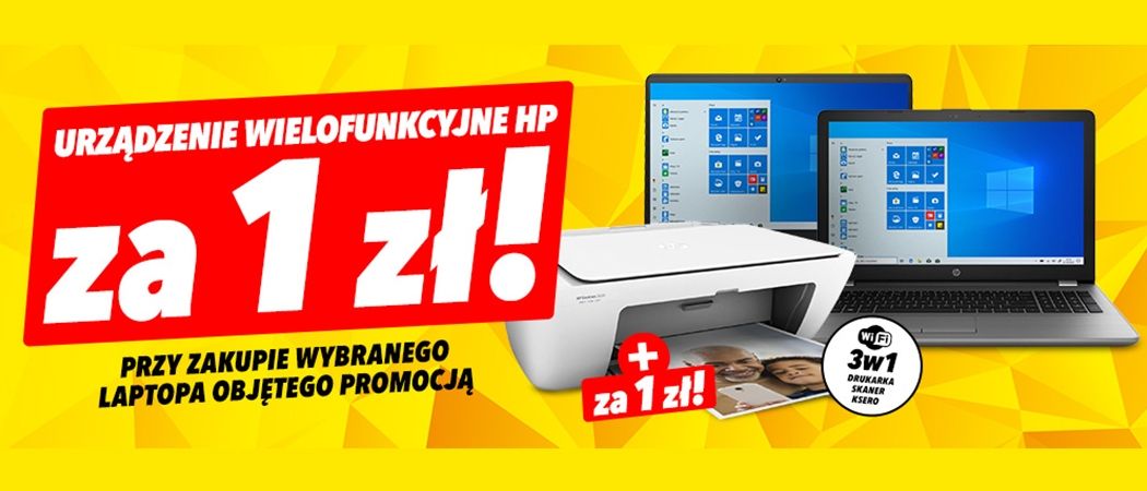 Kup wybrany laptop i odbierz w prezencie drukarkę za 1 zł w promocji Media Expert!