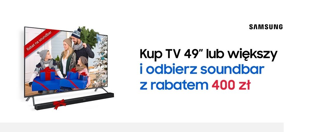 Promocja na soundbary 400 złotych taniej z telewizorami SAMSUNG w NEONET!