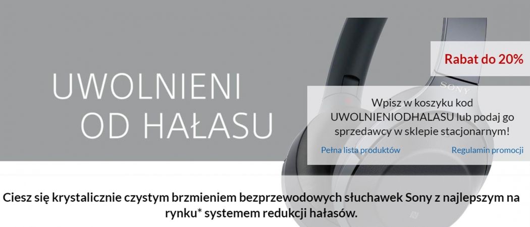 Promocja w RTV EURO AGD - kup słuchawki SONY z rabatem 20%!