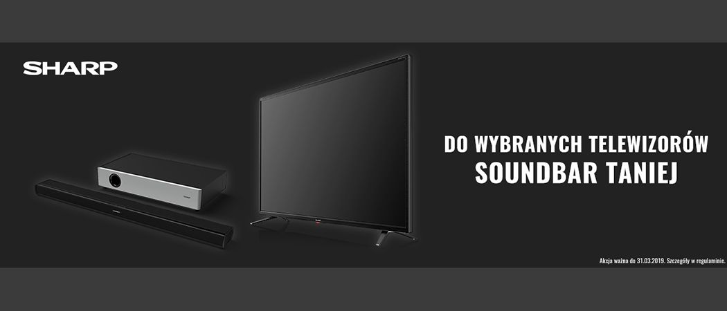 Promocja SHARP w Redcoon - kup promocyjny telewizor SHARP i odbierz 150 zł rabatu na soundbar!