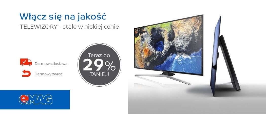 Promocja na telewizory w eMAG - do 29% zniżki na nowy telewizor!