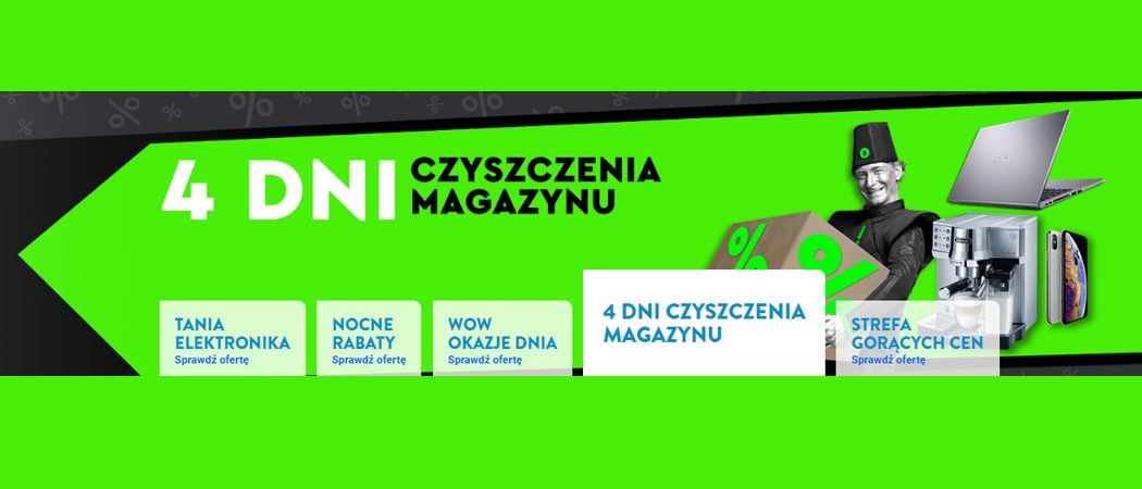 Promocja 4 DNI CZYSZCZENIA MAGAZYNU w Ole Ole - kup jeszcze taniej promocyjne RTV!