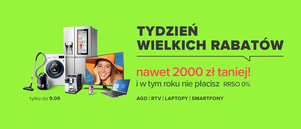 Promocja TYDZIEŃ WIELKICH RABAT&Oacute;W w Neonet - kup wybrane RTV taniej z kodem rabatowym!