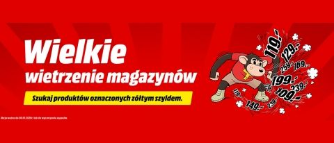 Promocja "Wielkie wietrzenie magazyn&oacute;w" w Media Markt