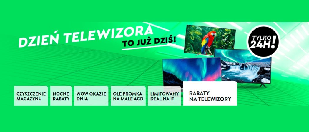 Promocja DZIEŃ TELEWIZORA w Ole Ole - kup promocyjny telewizor taniej z kodem rabatowym!