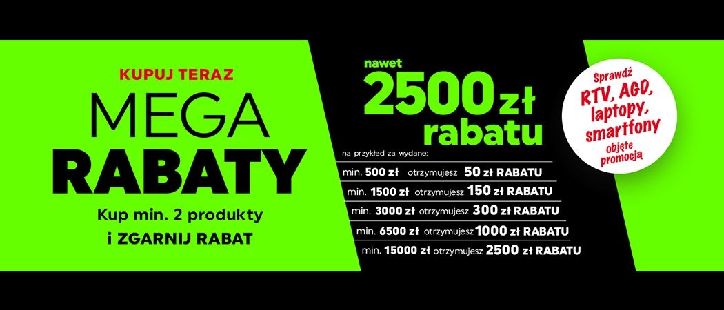 Promocja "Rabaty specjalne" w Neonet - kup wybrany sprzęt z dodatkową zniżką!