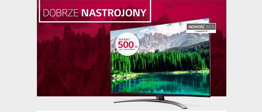 Promocja LG w RTV EURO AGD - kup promocyjny telewizor LG i odbierz 500 zł rabatu na soundbar!
