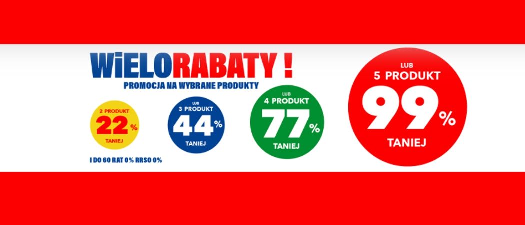 Promocja WIELORABATY w RTV EURO AGD - kup promocyjne RTV i zyskaj rabat na jeden ze sprzęt&oacute;w!