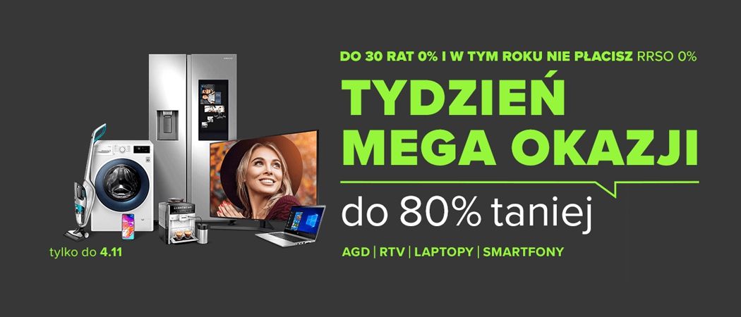 Promocja TYDZIEŃ MEGA OKAZJI w Neonet - kup wybrane RTV nawet do 80% taniej!