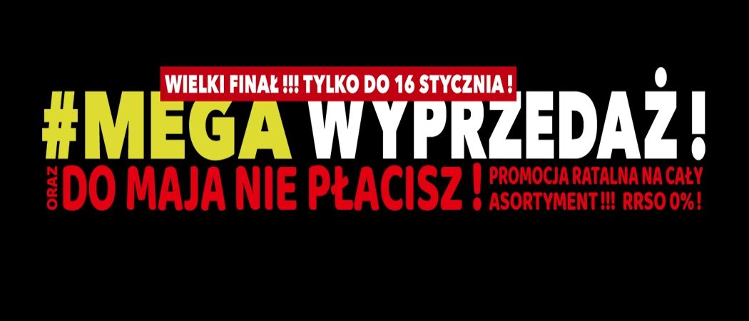 Kup sprzęt na dogodne raty w promocji "Mega wyprzedaż" w sklepach RTV EURO AGD!