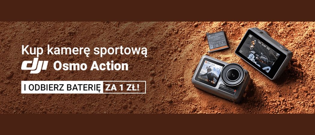 Promocja w RTV EURO AGD - kup promocyjną kamerę sportową DJI Osmo Action i zyskaj baterię za 1 zł!