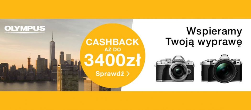 Promocja Olympus - kup aparat Olympus i odbierz nawet do 3400 zł zwrotu!