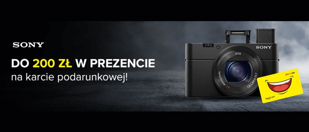 Promocja SONY w RTV EURO AGD - kup wybrany aparat SONY i odbierz do 200 zł na karcie podarunkowej!