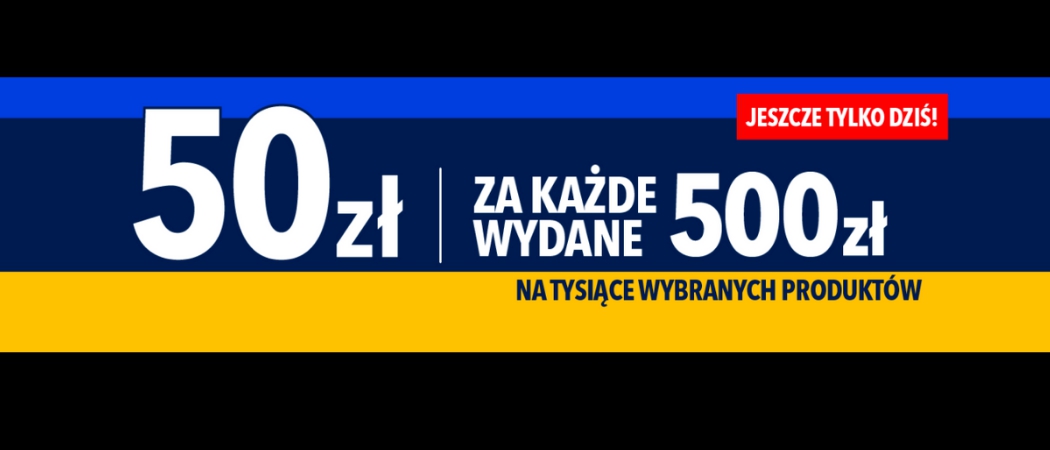 Promocja 50 zł za 500 zł w Rtv Euro Agd - kup taniej wybrane RTV!