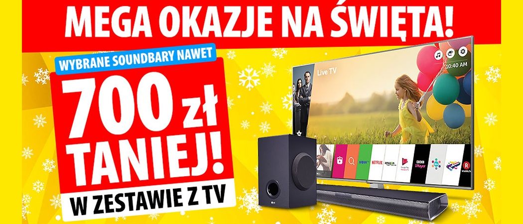 Kup soundbar w zestawie z telewizorem nawet 700 zł taniej w promocji Media Expert!