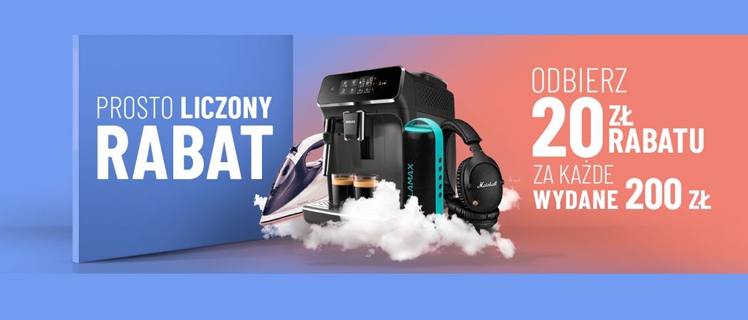 Promocja PROSTO LICZONY RABAT w Neo24 - kup wybrane RTV i zyskaj 20 zł rabatu za każde wydane 200 zł!