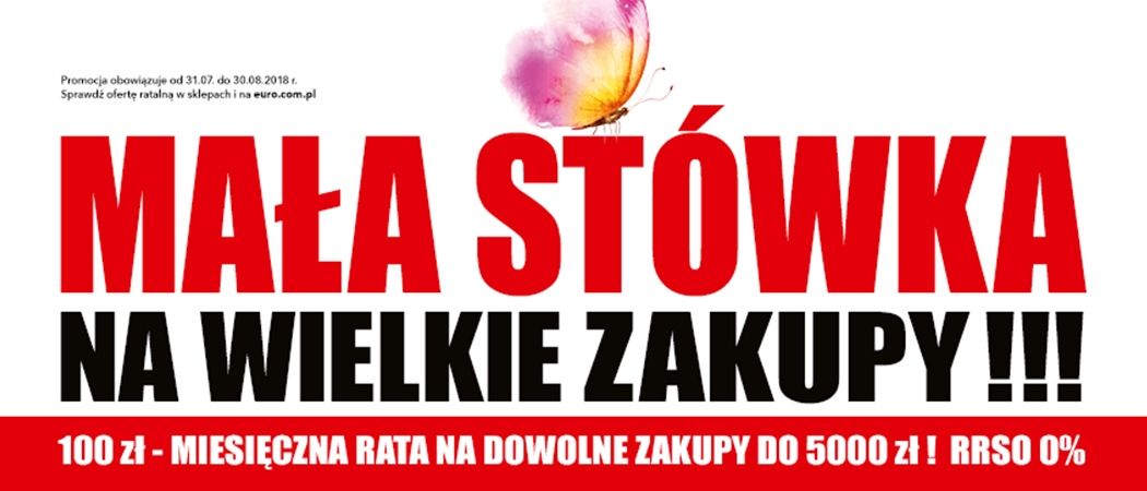 Mała st&oacute;wa na wielkie zakupy - promocja ratalna w RTV EURO AGD!