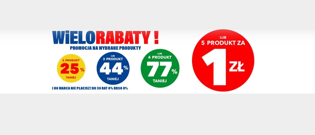 Promocja WIELORABATY w RTV EURO AGD - kup wybrane RTV i zyskaj rabat na jeden z produkt&oacute;w!