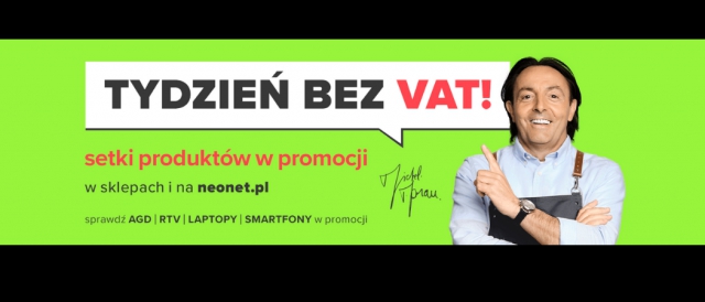 Promocja Tydzień bez VAT w Neonet 