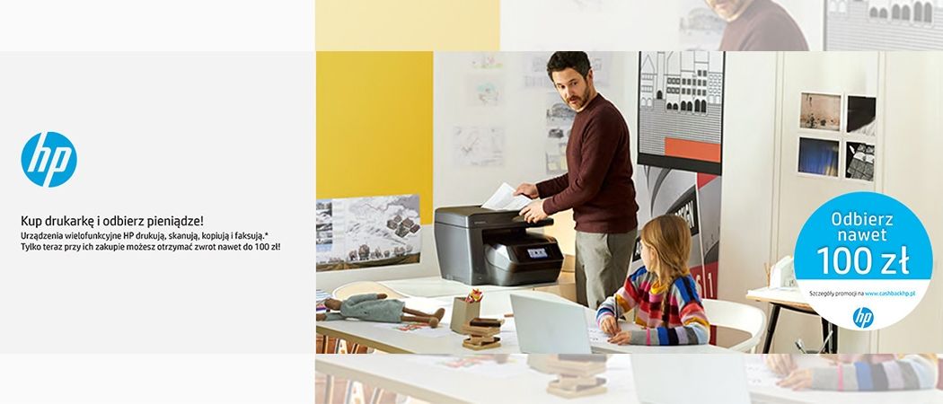 Promocja HP Cashback - kup drukarkę HP i odbierz zwrot pieniędzy!
