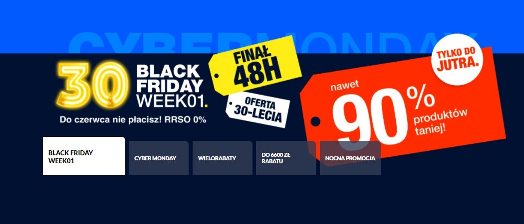 Promocja BLACK FRIDAY WEEKS w RTV EURO AGD - kup jeszcze taniej promocyjne RTV!