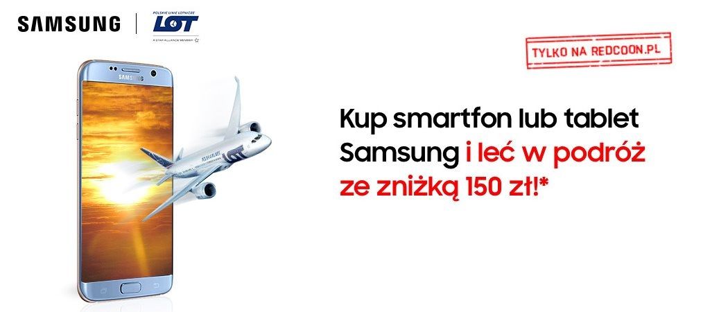 Promocja na smartfony i tablety Samsung - odbierz bilet LOT gratis!