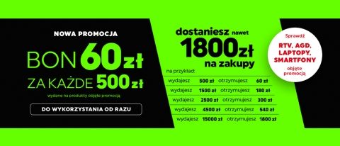 Promocja "60 zł za 500 zł" w NEONET