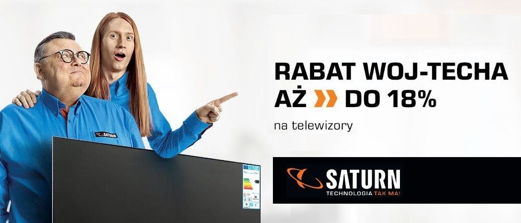 Zniżka do 18% na telewizory i smart tv w SATURN!