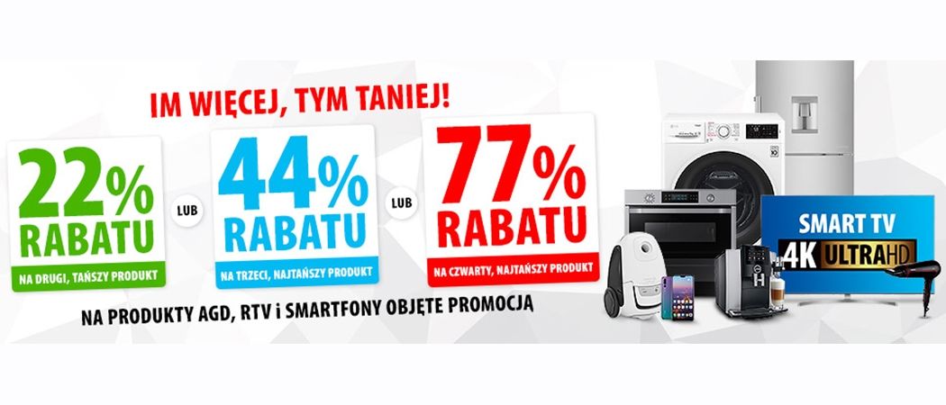 Kup promocyjne sprzęty z rabatem nawet do 77% na jeden z nich w promocji Media Expert!