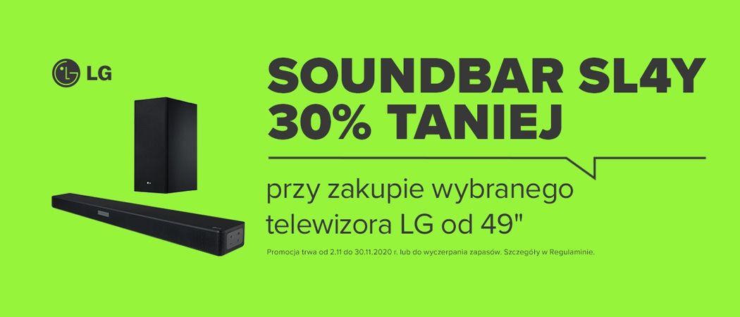 Promocja LG w Neonet - kup wybrany telewizor i zyskaj rabat na soundbar z kodem rabatowym!