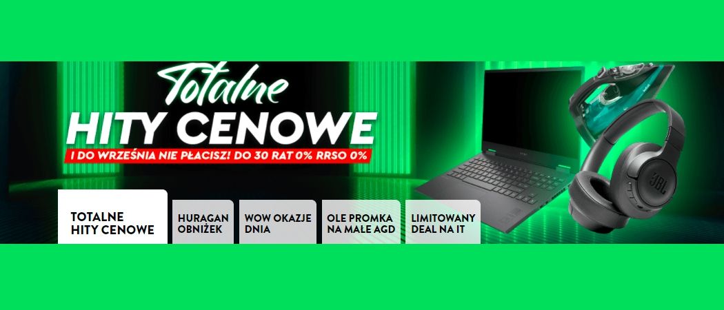 Promocja TOTALNE HITY CENOWE w Ole Ole - kup jeszcze taniej wybrany laptop, konsolę i wiele innych!