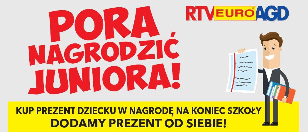 Prezent dla dziecka na koniec szkoły - ekstra bony RTV EURO AGD do sprzętu!
