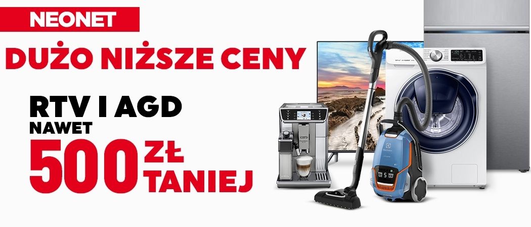 Kupon rabatowy NEONET - do 500 złotych zniżki na telewizory, soundbary i wieże!
