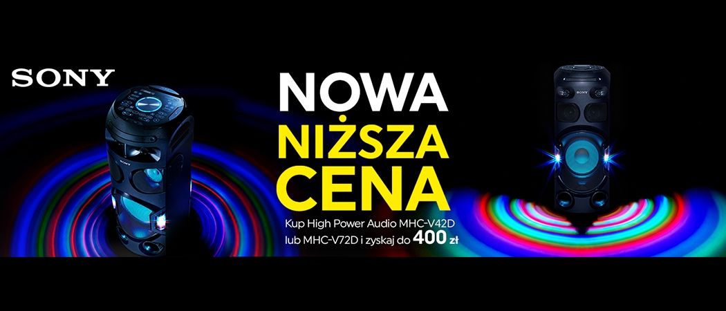 Kup wybrany zestaw muzyczny SONY i odbierz do 400 zł rabatu w promocji Neonet!