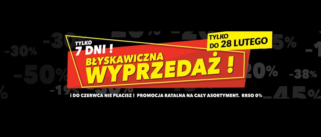 Kup promocyjny sprzęt z dodatkowym rabatem w promocji "Błyskawiczna wyprzedaż" w RTV EURO AGD!