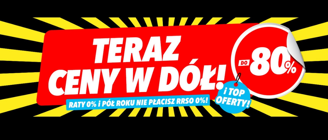 Promocja Teraz Ceny w D&oacute;ł w Media Expert - kup taniej RTV!