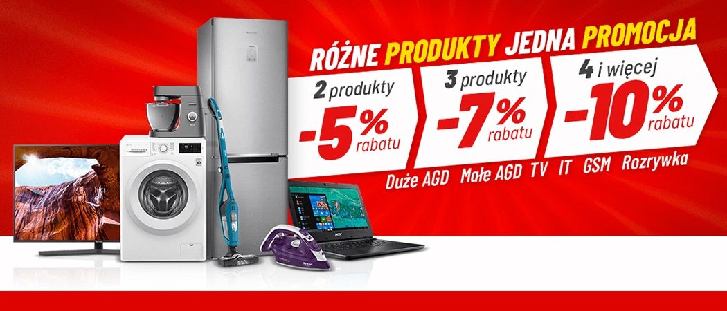 Kup wybrane sprzęty i zyskaj dodatkową zniżkę w promocji "R&oacute;żne produkty- jedna promocja" w Neo24!