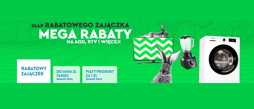 Promocja RABATOWY ZAJĄCZEK w Ole Ole - kup jeszcze taniej wybrane RTV!