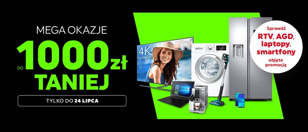 Kup wybrany sprzęt nawet do 1000 zł taniej w promocji "Mega okazje" w Neonet!