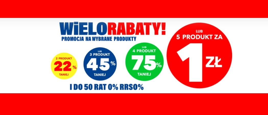 Promocja WIELORABATY w RTV EURO AGD - kup wybrane RTV i zyskaj rabat na jeden ze sprzęt&oacute;w!